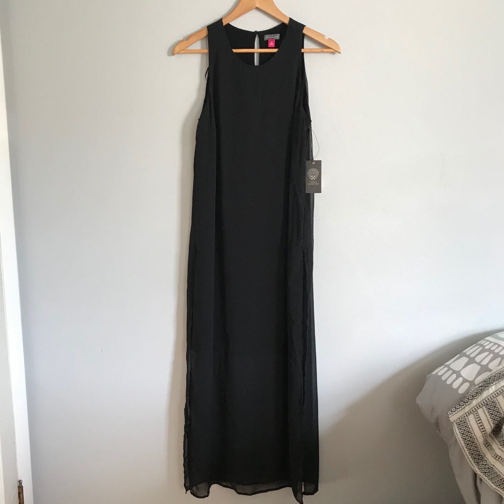 NWT Vince Camuto Chiffon Overlay Maxi Dress - Picture 2 of 7